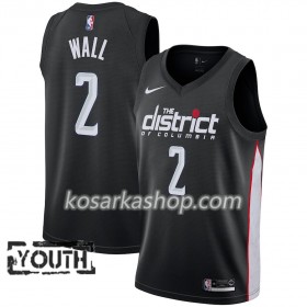 Dres Washington Wizards John Wall 2 Nike 2018-19 City Edition Crna Swingman - Dječji